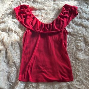 A New Day Scarlet Off-Shoulder Blouse